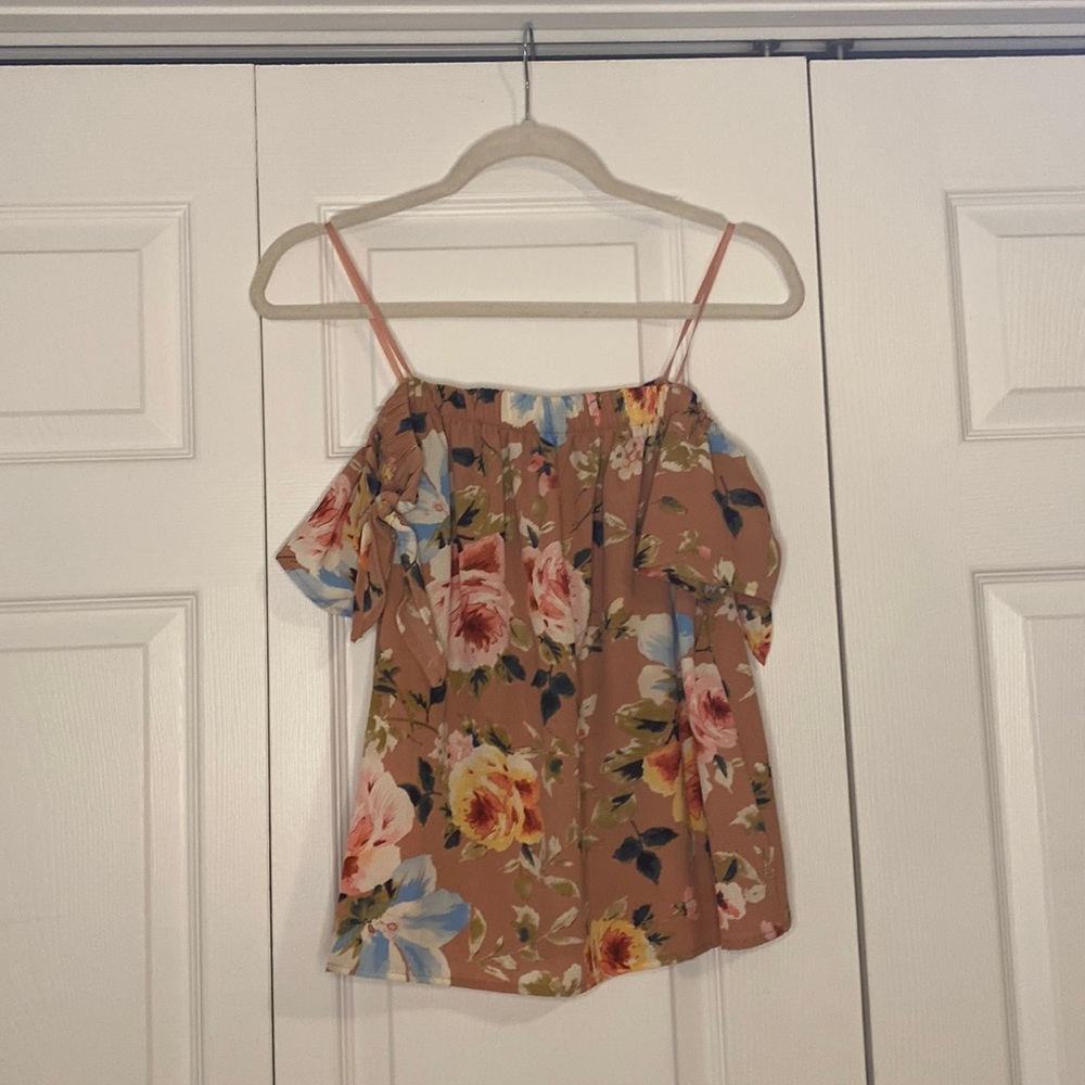 Floral off the shoulder top